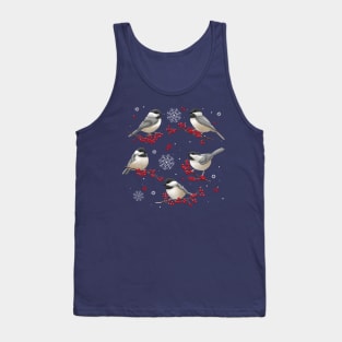 Winter Chickadees Tank Top